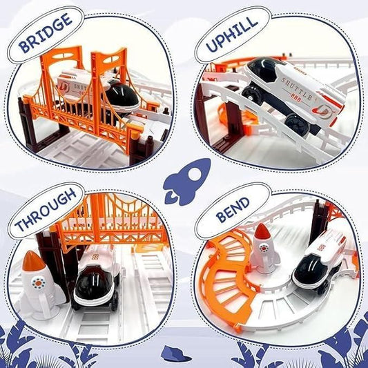 Astronaut Spaceship Track Set - Outer Space Toy Set for Kids Toys & Games
