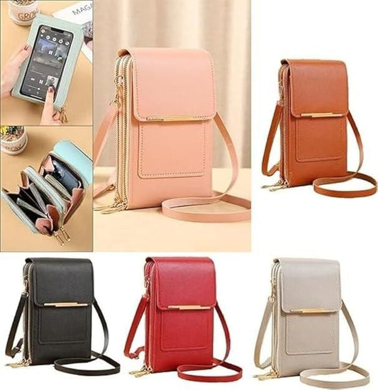 Anti-Theft Double Layer Leather Ladies Sling Bag Bags & Accessories