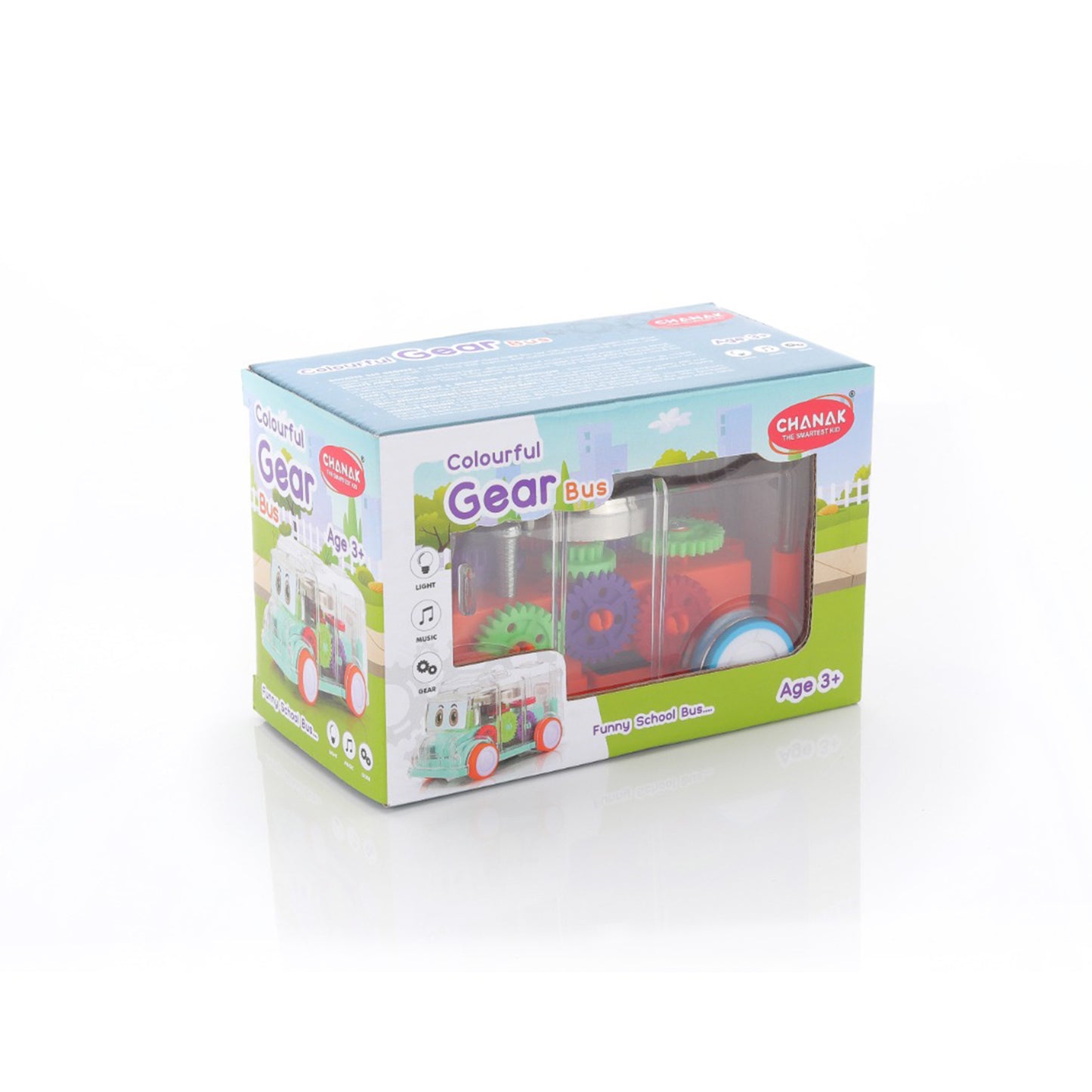 Transparent Musical Mini School Bus Toy For Kids Toys & Games