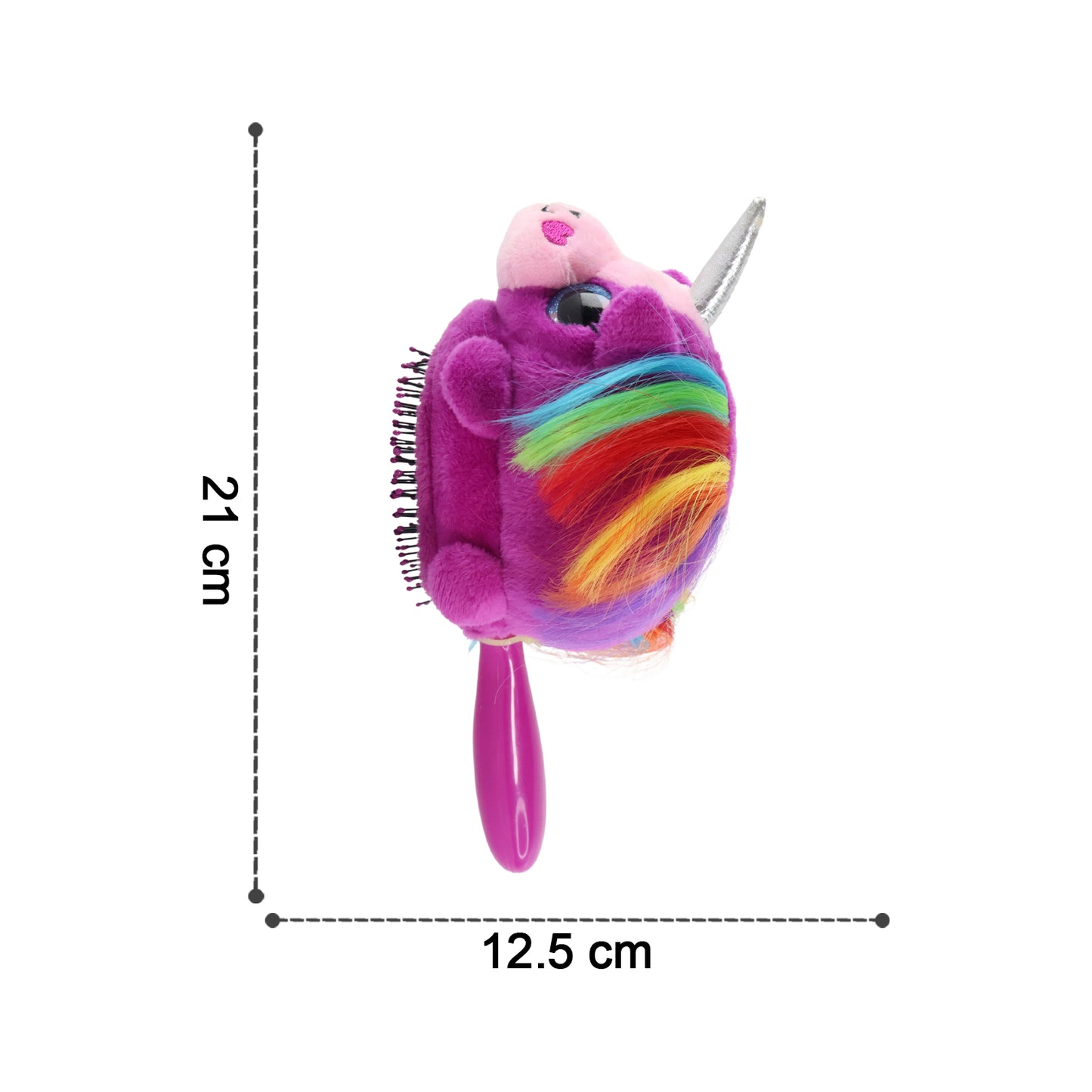 Kids Unicorn Plush Hair Brush - (1 Pc) Toys & Games