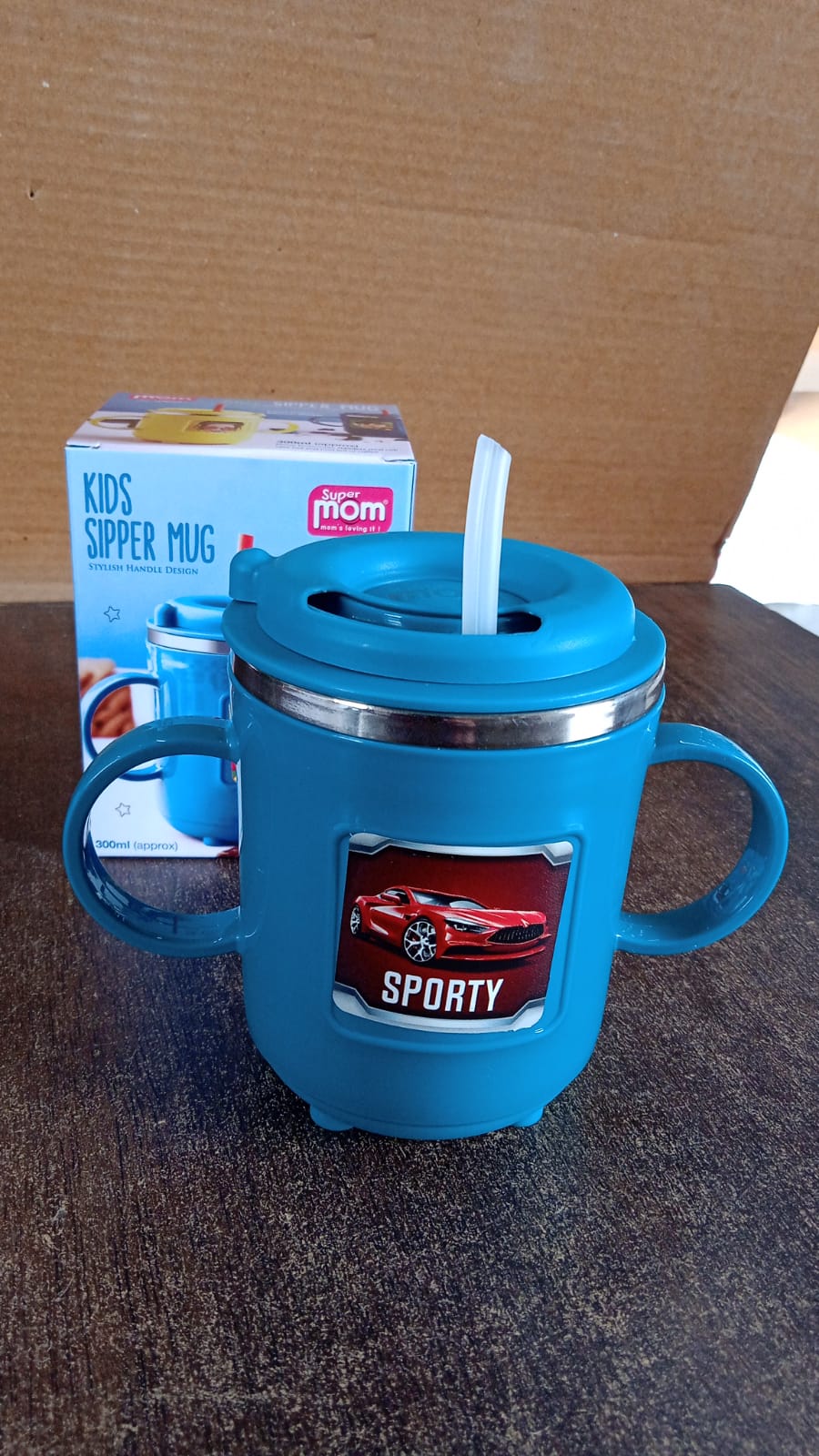 Kids Sporty Sipper Mug With Straw And Dual Handles Approx 300ml (1 Pc) Mugs