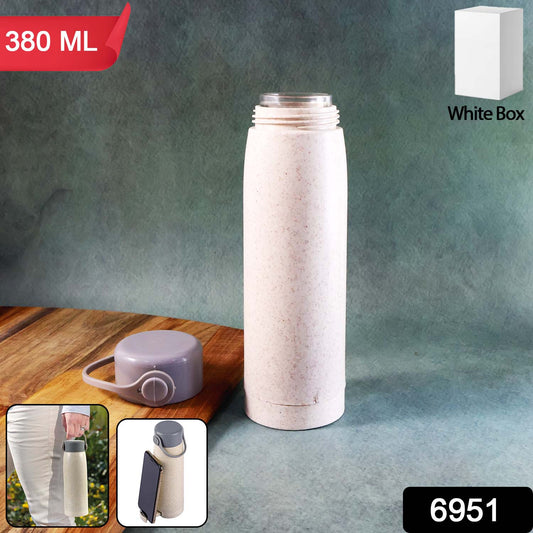 High Portable Water Bottle Creative Wheat Fragrance Glass Bottle Water With Mobile Phone Holder Wide Mouth Glass Water 380ml (Moq - 80 Pc) Water Bottles