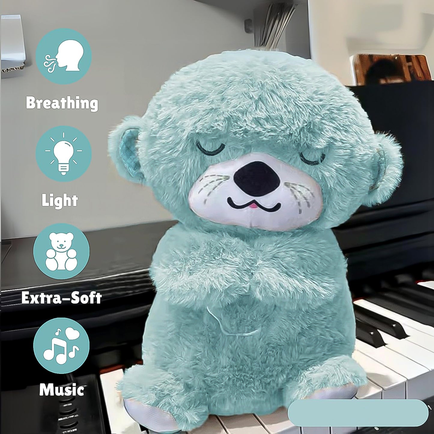 Soft Plush Musical Teddy Bear Toy With Led Light (1 Pc) Toys & Games