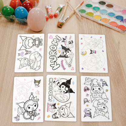 Coloring Book For Kids 6 Sheets With 6 Colorful Markers (1 Set)