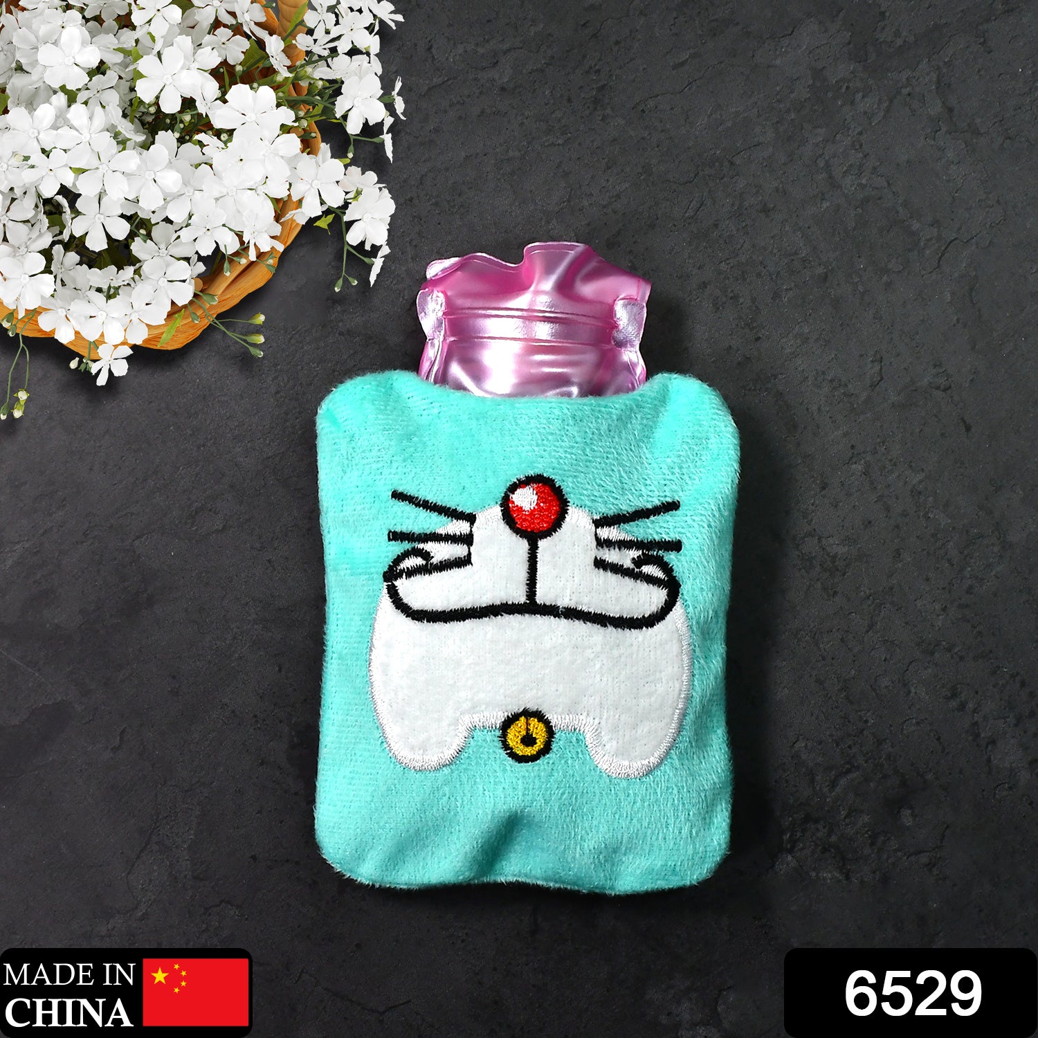 Doremon Cartoon Small Hot Water Bag With Cover For Pain Relief Health and Beauty