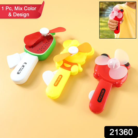 Hand Press Mini Portable Fan Toy (1 Pc Mix Color Design) Toys & Games