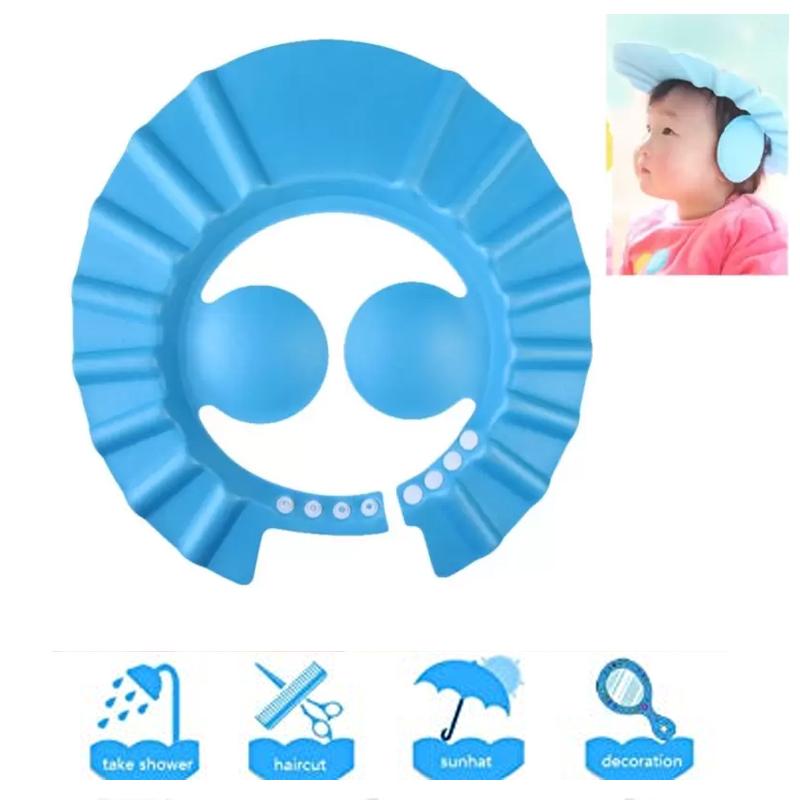 Adjustable Safe Soft Baby Shower Cap - Shampoo Shield for Kids Baby Care