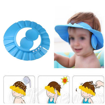 Adjustable Safe Soft Baby Shower Cap - Shampoo Shield for Kids Baby Care