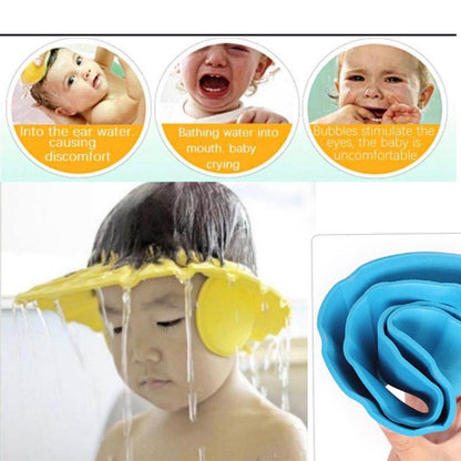 Adjustable Safe Soft Baby Shower Cap - Shampoo Shield for Kids Baby Care