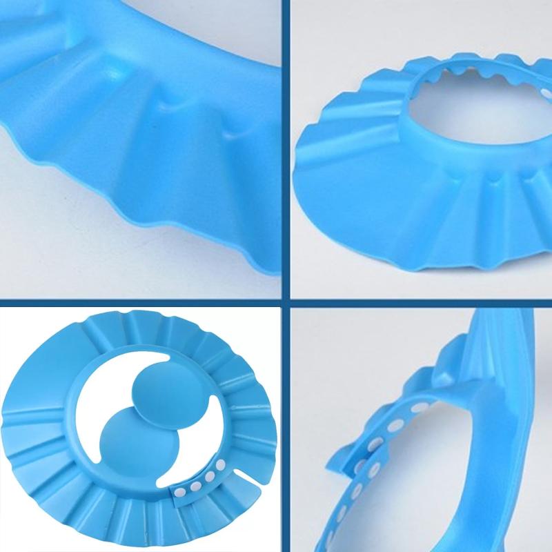 Adjustable Safe Soft Baby Shower Cap - Shampoo Shield for Kids Baby Care