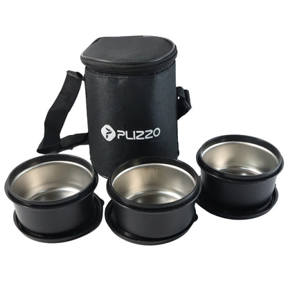 Insulated Stainless Steel Tiffin Lunch Box Set With Carry Bag (1 Set) Lunch Box