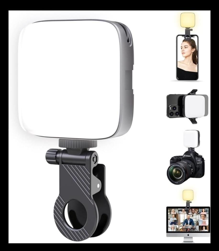 LED Video Light with Phone Holder Clip Camera Accessories