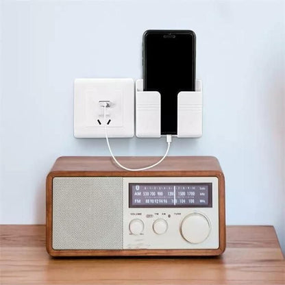 Wall Mounted Mobile Holder With Adhesive Strips& Charging Holder Home Organization