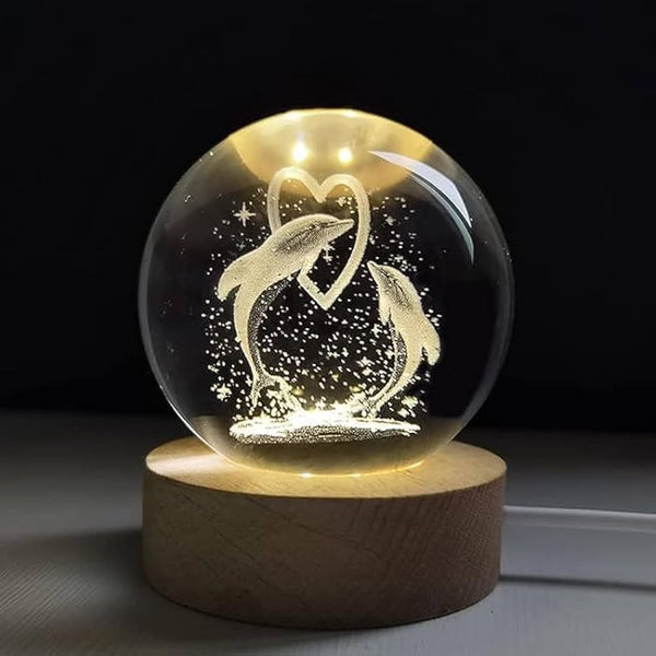 3D crystal Dolphin Lamp