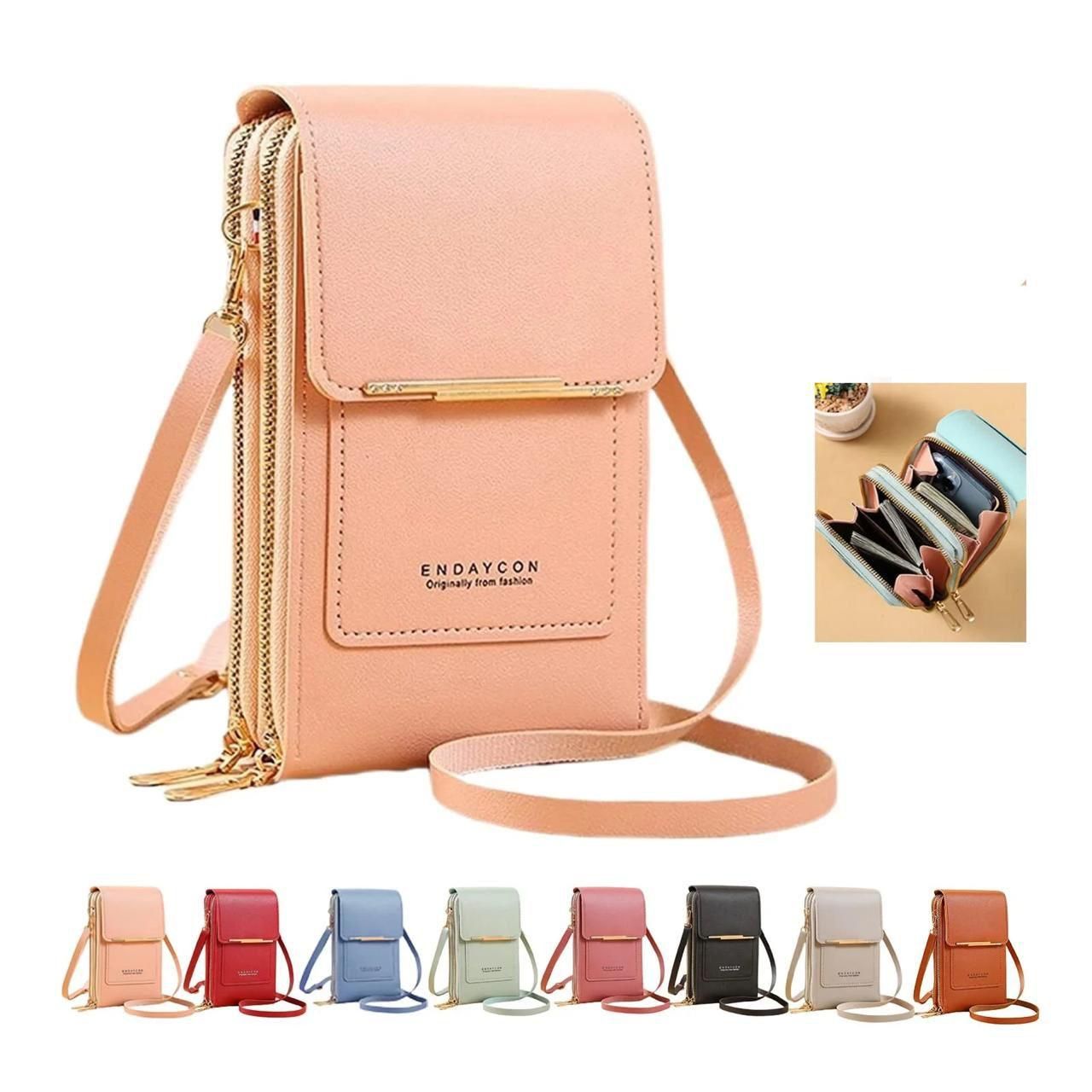 Anti-Theft Double Layer Leather Ladies Sling Bag Bags & Accessories