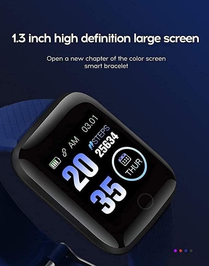 ID116 Plus Smart Bracelet Fitness Tracker Color Screen Smartwatch Heart Rate Blood Pressure Pedometer Sleep Monitor Smart Watch