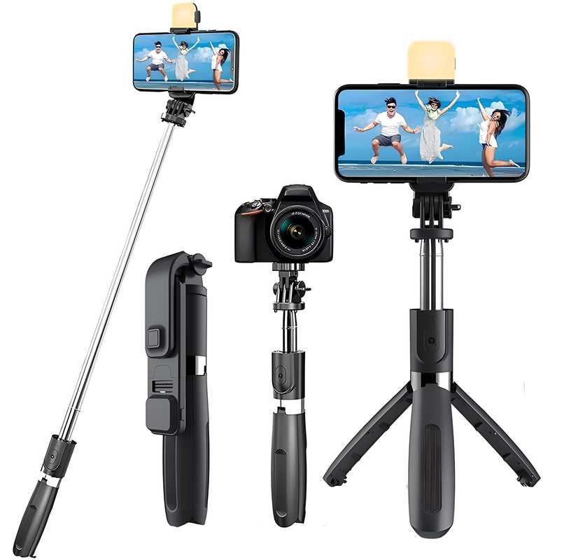 Extendable 3-in-1 Selfie Stick Tripod with Bluetooth Remote Mobile Phone Accessories
