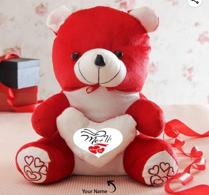 Love Quote Soft Teddy Bear with Heart | Valentine's Day Gift for Kids & Couples Toys & Games