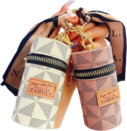 Mini Lipstick Case with Keychain Beauty Accessories