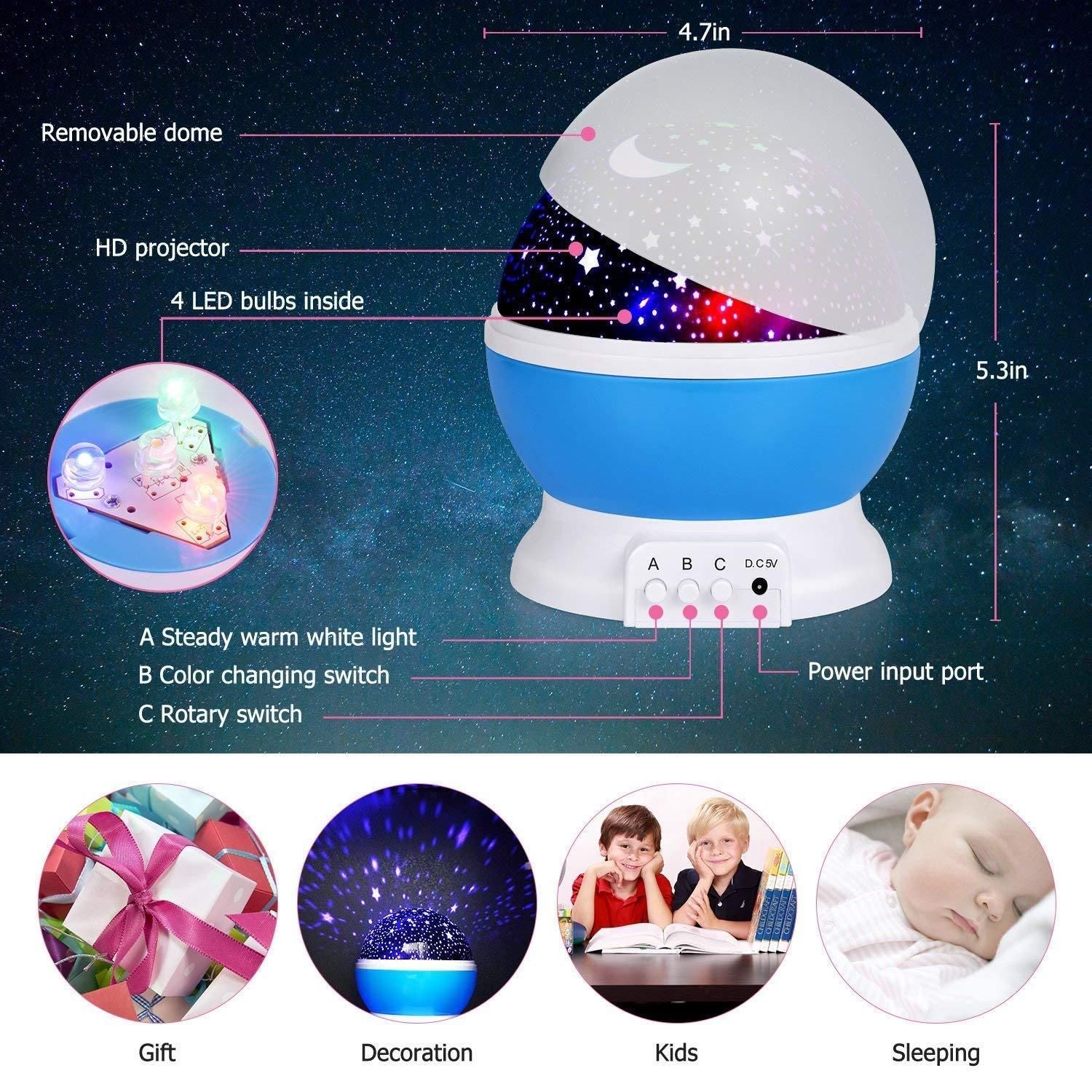 Star Moon Night Light Lights