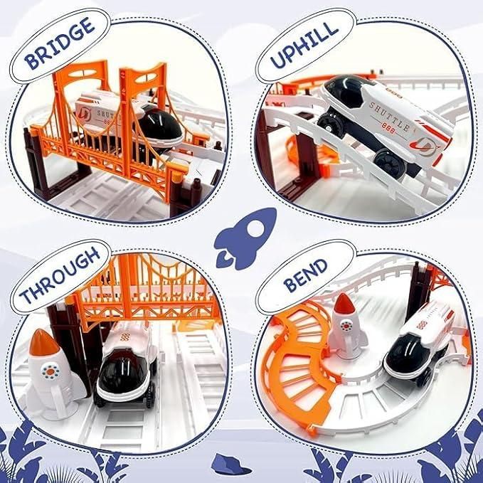 Astronaut Spaceship Track Set - Outer Space Toy Set for Kids Toys & Games