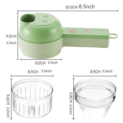 4 in 1 Portable Electric Vegetable Cutter Set Kitchen & Dining