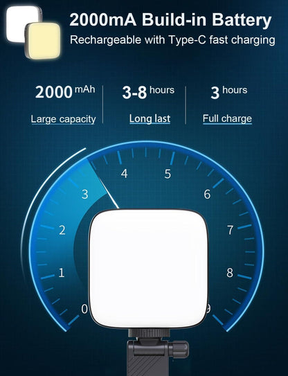 LED Video Light with Phone Holder Clip Camera Accessories