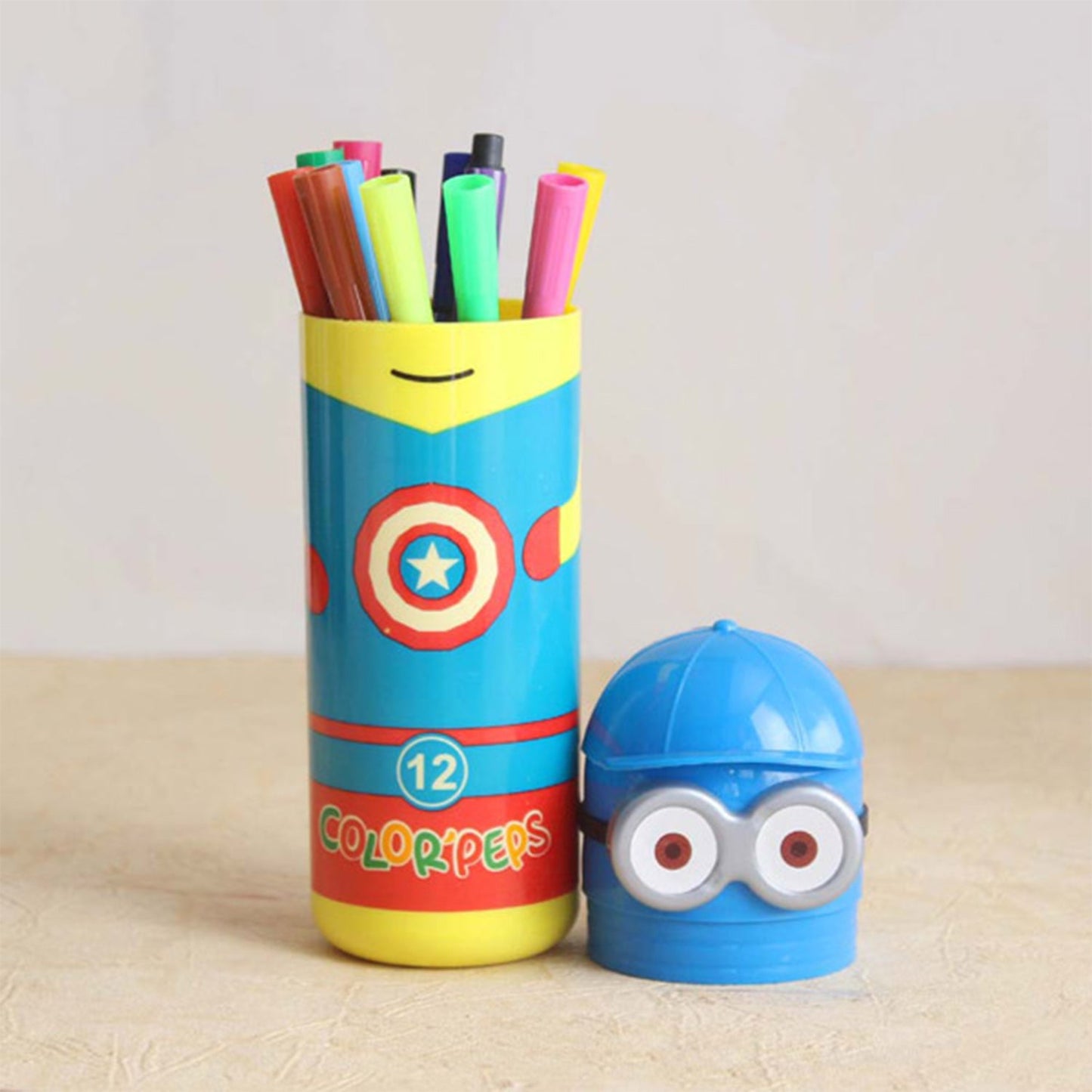 Minions Sketch Pen Set with Case - Pack of 12 Color Markers Stationery & Office