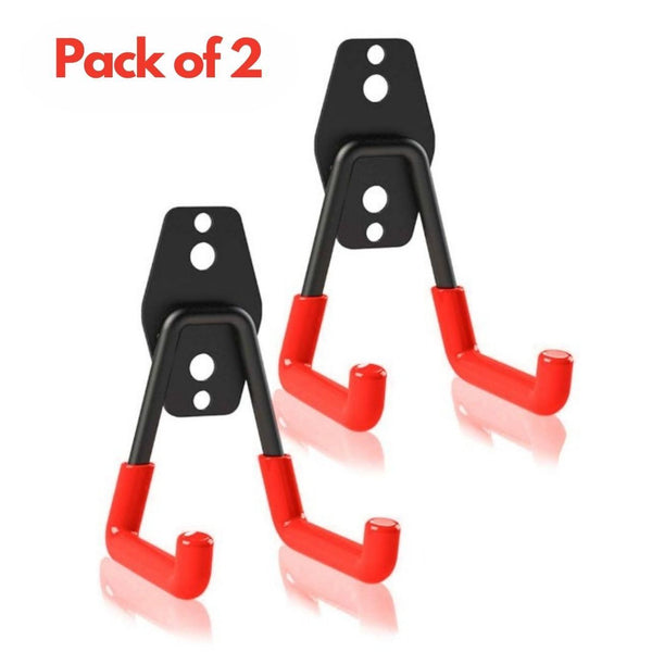 Heavy Duty Wall Hooks Pack of 2 | No-Drill Adhesive Hooks 5kg Capacity Stograge Hooks
