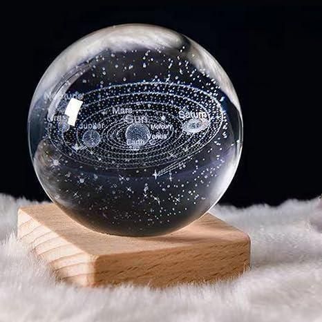 3D crystal Solar System Lamp Home Decor