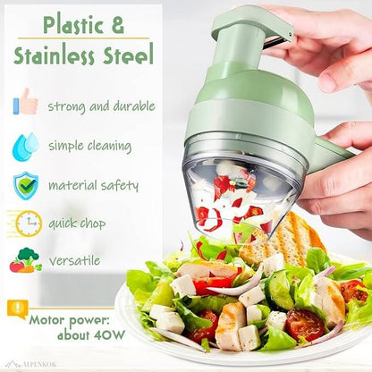 4 in 1 Portable Electric Vegetable Cutter Set Kitchen & Dining