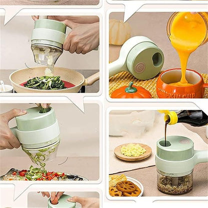 4 in 1 Portable Electric Vegetable Cutter Set Kitchen & Dining