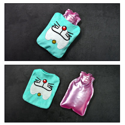 Doremon Cartoon Small Hot Water Bag With Cover For Pain Relief Health and Beauty