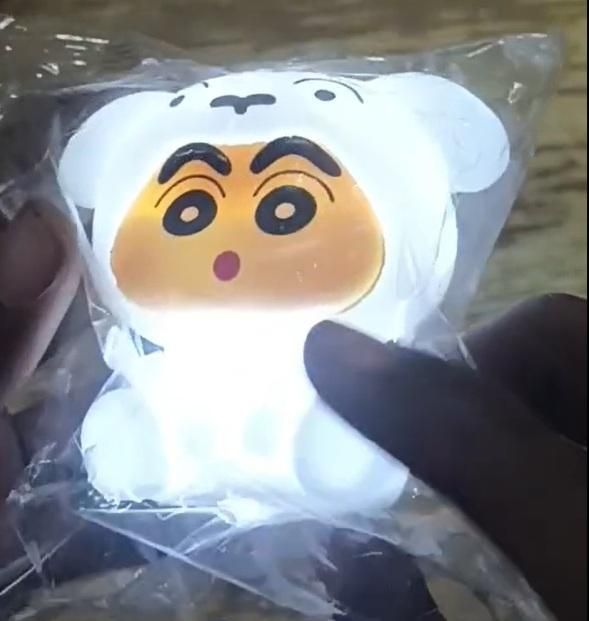 Crayon Shin-chan Shiro LED Night Light | Soft Silicone Cartoon Lamp for Kids & Bedroom Decor Home Decor