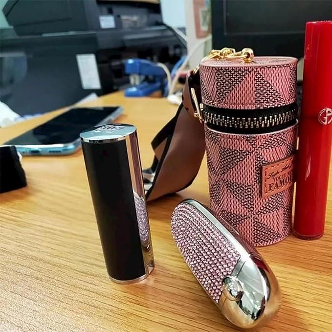 Mini Lipstick Case with Keychain Beauty Accessories