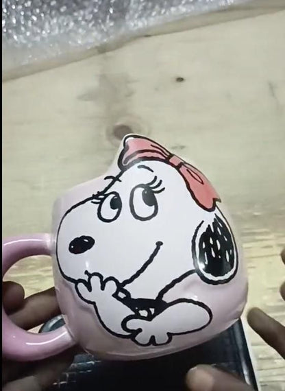 Anime Cartoon Snoopy Ceramic Mug - 500ml Coffee Cup Drinkware