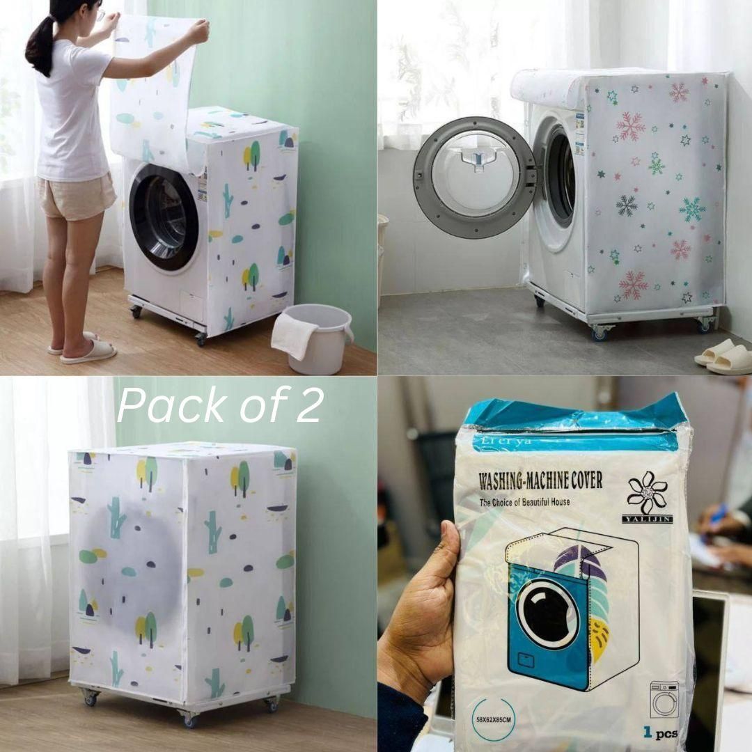 Home Organisation Folding Washing Machine Cover – Pack of 2 Home Organization