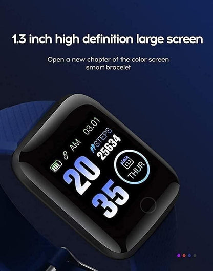 ID116 Plus Smart Bracelet Fitness Tracker Color Screen Smartwatch Heart Rate Blood Pressure Pedometer Sleep Monitor Smart Watch