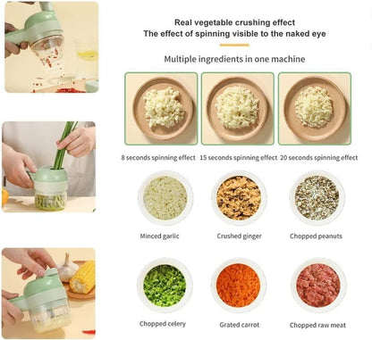 4 in 1 Portable Electric Vegetable Cutter Set Kitchen & Dining