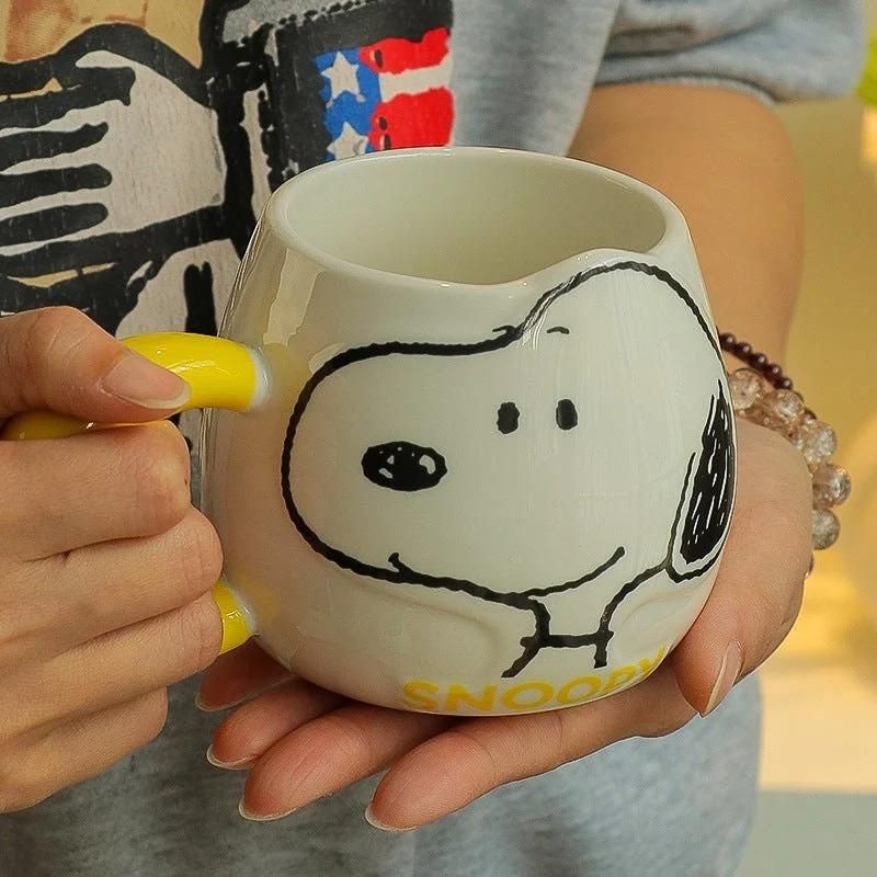 Anime Cartoon Snoopy Ceramic Mug - 500ml Coffee Cup Drinkware