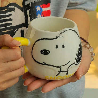 Anime Cartoon Snoopy Ceramic Mug - 500ml Coffee Cup Drinkware