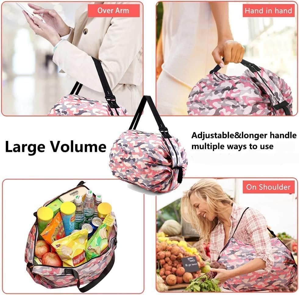 Foldable Shopping Handbag Travel Bag Women Shoulder Waterproof Carry Bag, Folding Tote Bag With Zip (1Pcs) Bags & Accessories