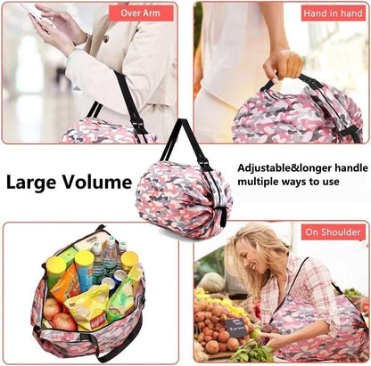Foldable Shopping Handbag Travel Bag Women Shoulder Waterproof Carry Bag, Folding Tote Bag With Zip (1Pcs) Bags & Accessories