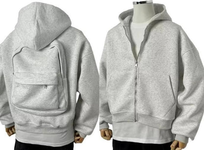 Men’s Solid Zip Up Hoodie | Fleece Hooded Sweatshirt Men's Clothing