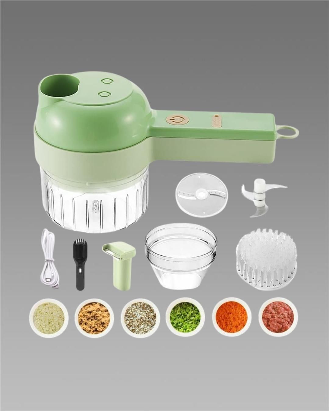 4 in 1 Portable Electric Vegetable Cutter Set Kitchen & Dining