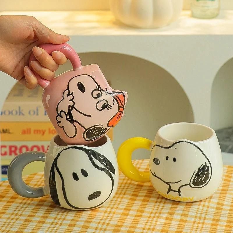 Anime Cartoon Snoopy Ceramic Mug - 500ml Coffee Cup Drinkware