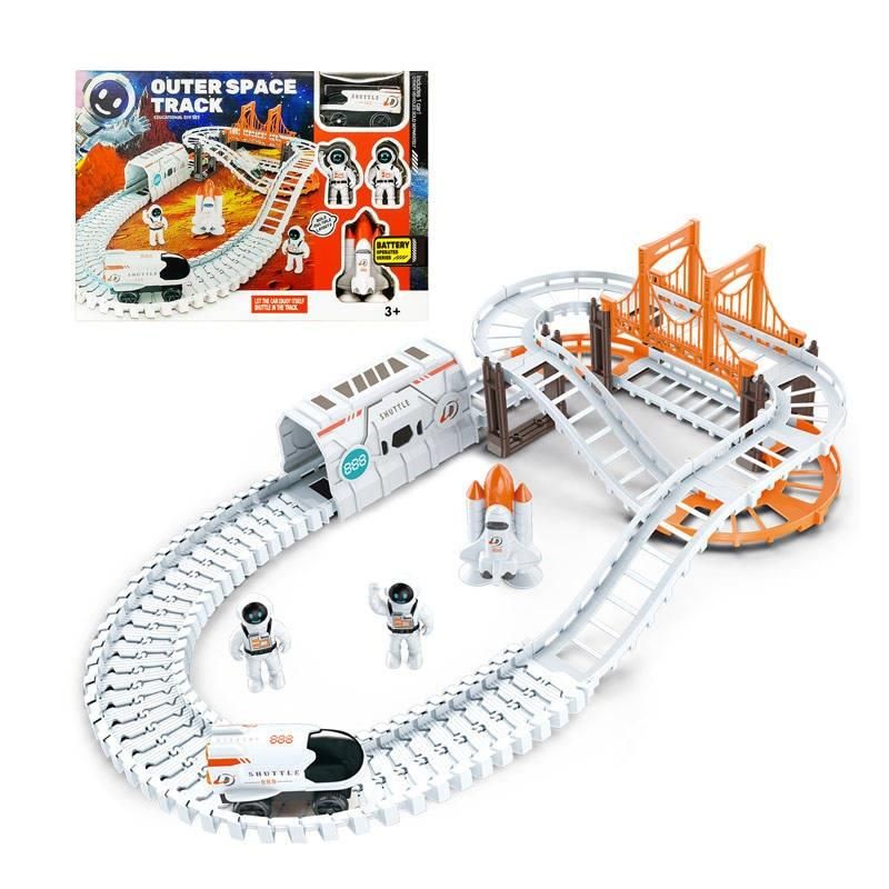 Astronaut Spaceship Track Set - Outer Space Toy Set for Kids Toys & Games
