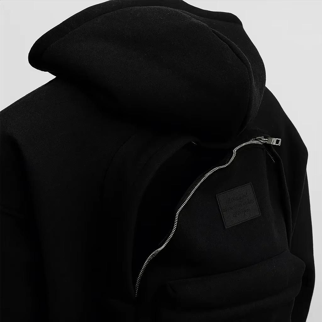 Men’s Solid Zip Up Hoodie | Fleece Hooded Sweatshirt Men's Clothing