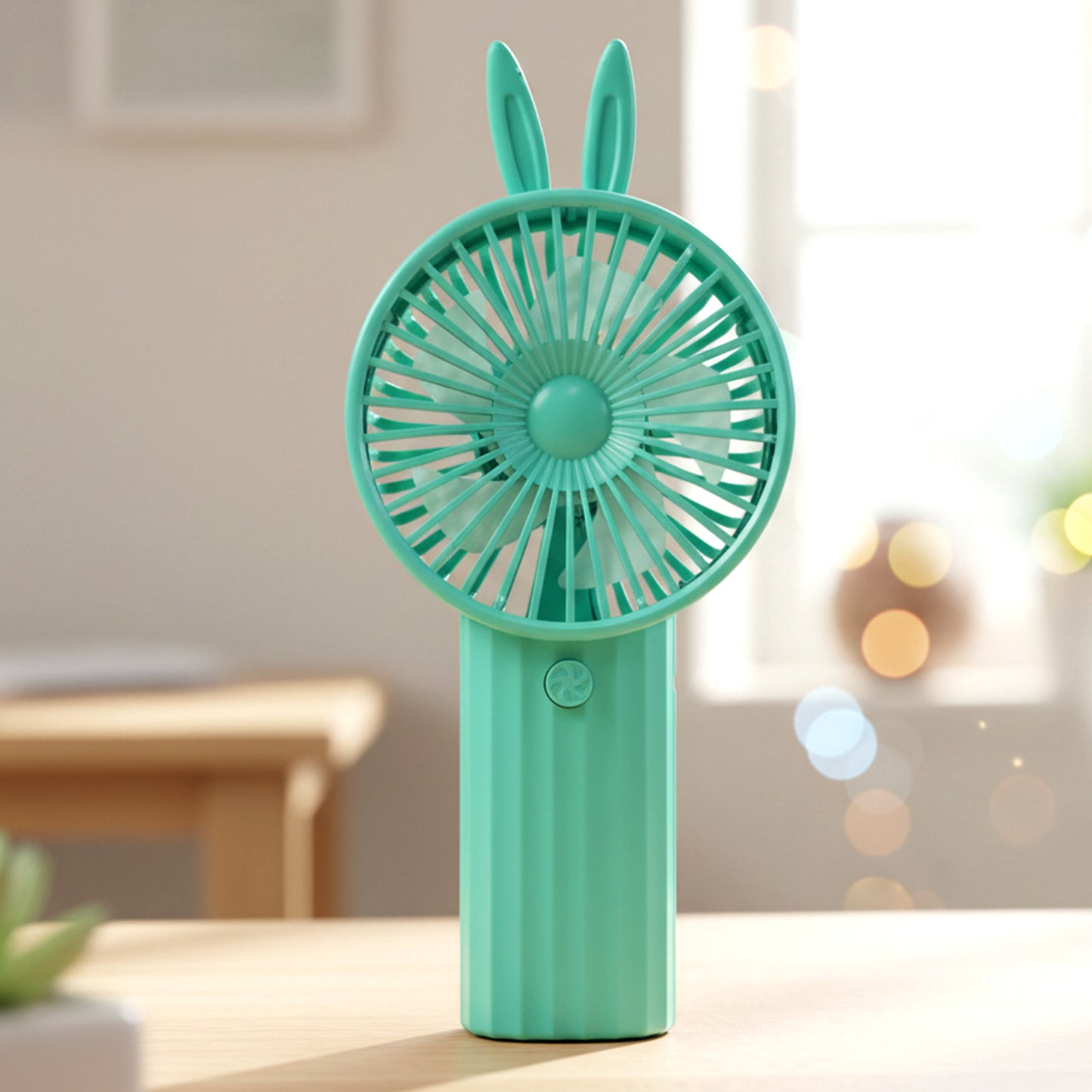 Cute Bunny Ear Design Portable Usb Rechargeable Mini Handheld Fan (1 Pc) Electronics > Gadgets > Portable Fans