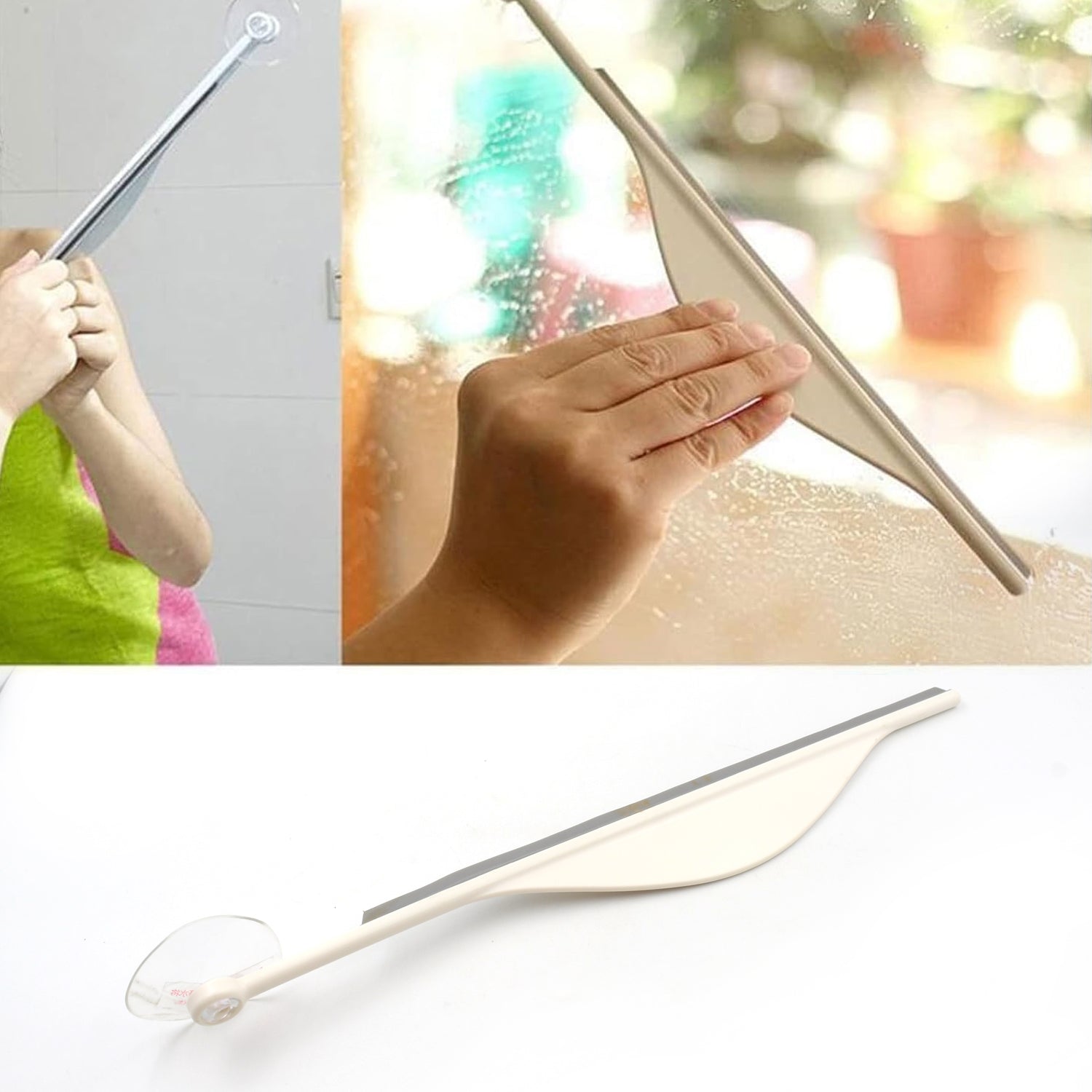 Shower Glass Squeegee - Bathroom Mirror & Window Wiper Cleaner Bath Accessories